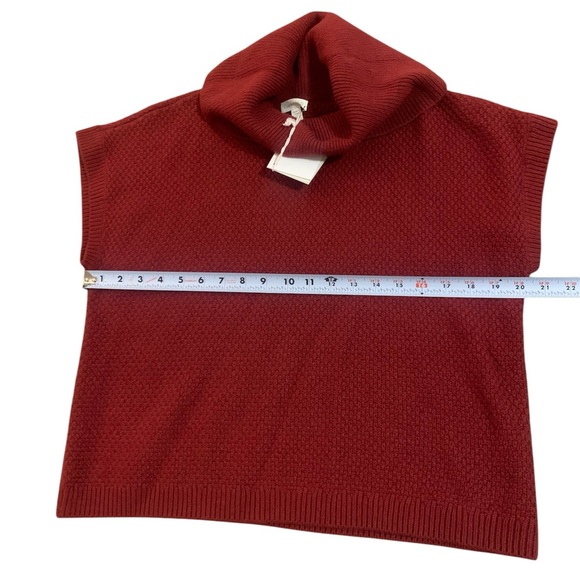 Garnet Hill Cashmere Cowl-Neck Sweater Vest Size Small NEW! Berry Pink $229 - Picture 6 of 7